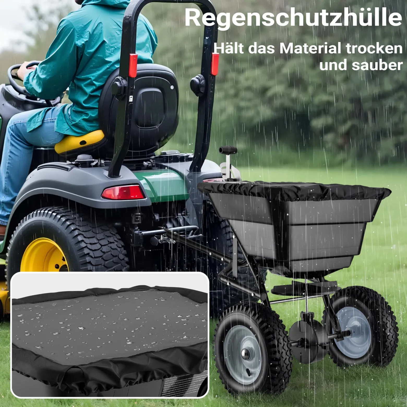 Wiltec Streuwagen GT1507 29L für Dünger, Saatgut, Streusalz, Sand gleichmäßiges Streuen