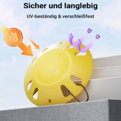 Wiltec Stützradunterlage rund 305 mm bis 1995 kg, HDPE Stützrad Halterung für Stützrad bis Ø 150 mm, Unterlegkeil Stützrad für Anhänger u. Wohnwagen