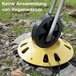 Wiltec Stützradunterlage rund 305 mm bis 1995 kg, HDPE Stützrad Halterung für Stützrad bis Ø 150 mm, Unterlegkeil Stützrad für Anhänger u. Wohnwagen