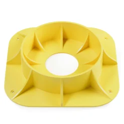 Wiltec Stützradunterlage rund 236 mm bis 900 kg, HDPE Stützrad Halterung für Stützrad bis Ø 160 mm, Unterlegkeil Stützrad für Anhänger u. Wohnwagen
