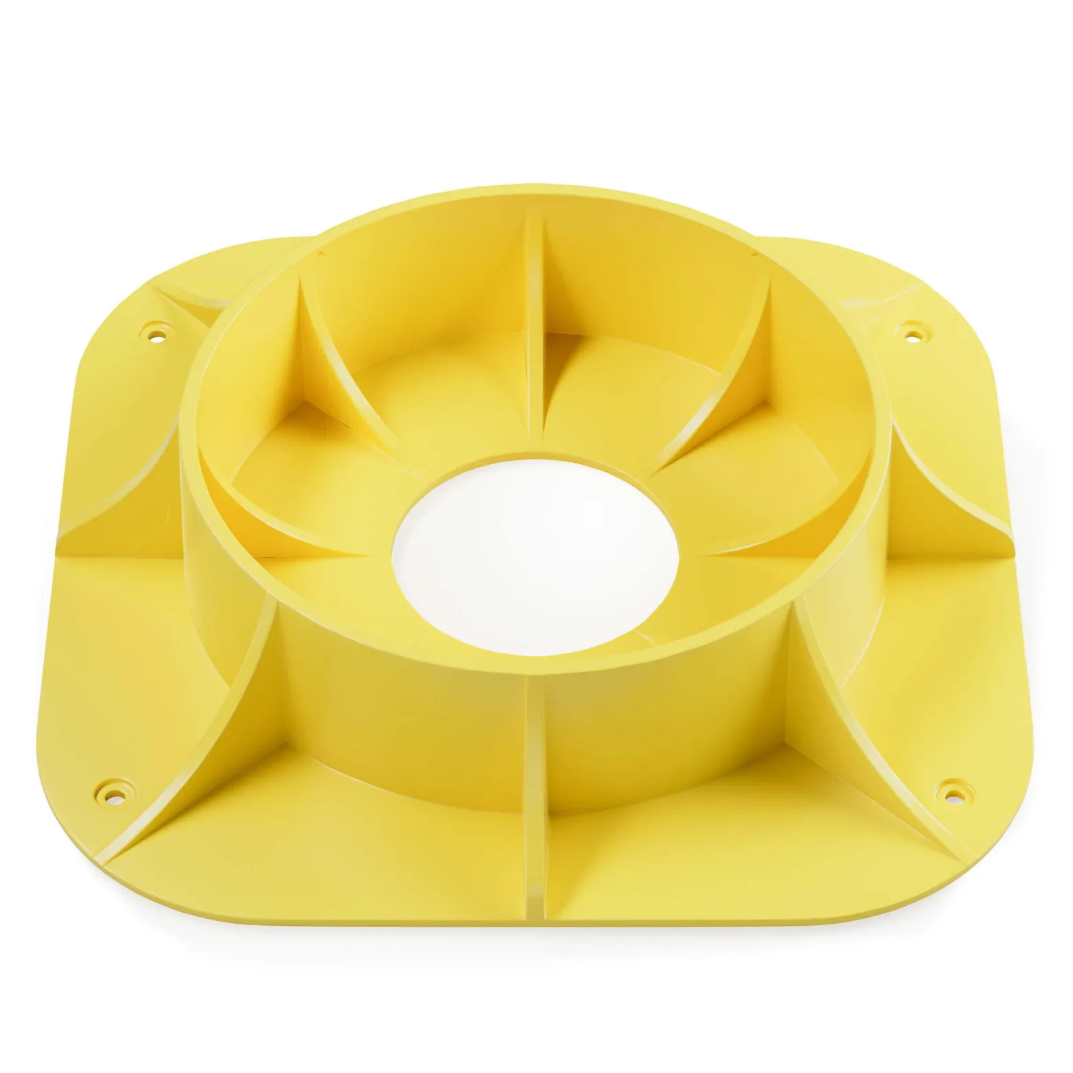 Wiltec Stützradunterlage rund 236 mm bis 900 kg, HDPE Stützrad Halterung für Stützrad bis Ø 160 mm, Unterlegkeil Stützrad für Anhänger u. Wohnwagen