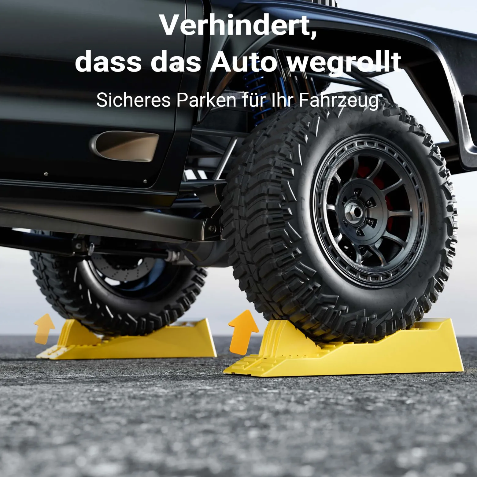 Wiltec Stufenkeile Paar 40/70/100 mm mit Stopper, Auffahrkeile 2er-Set mit 3 t Traglast, Ausgleichskeile für Wohnwagen, Wohnmobil, Camper usw.
