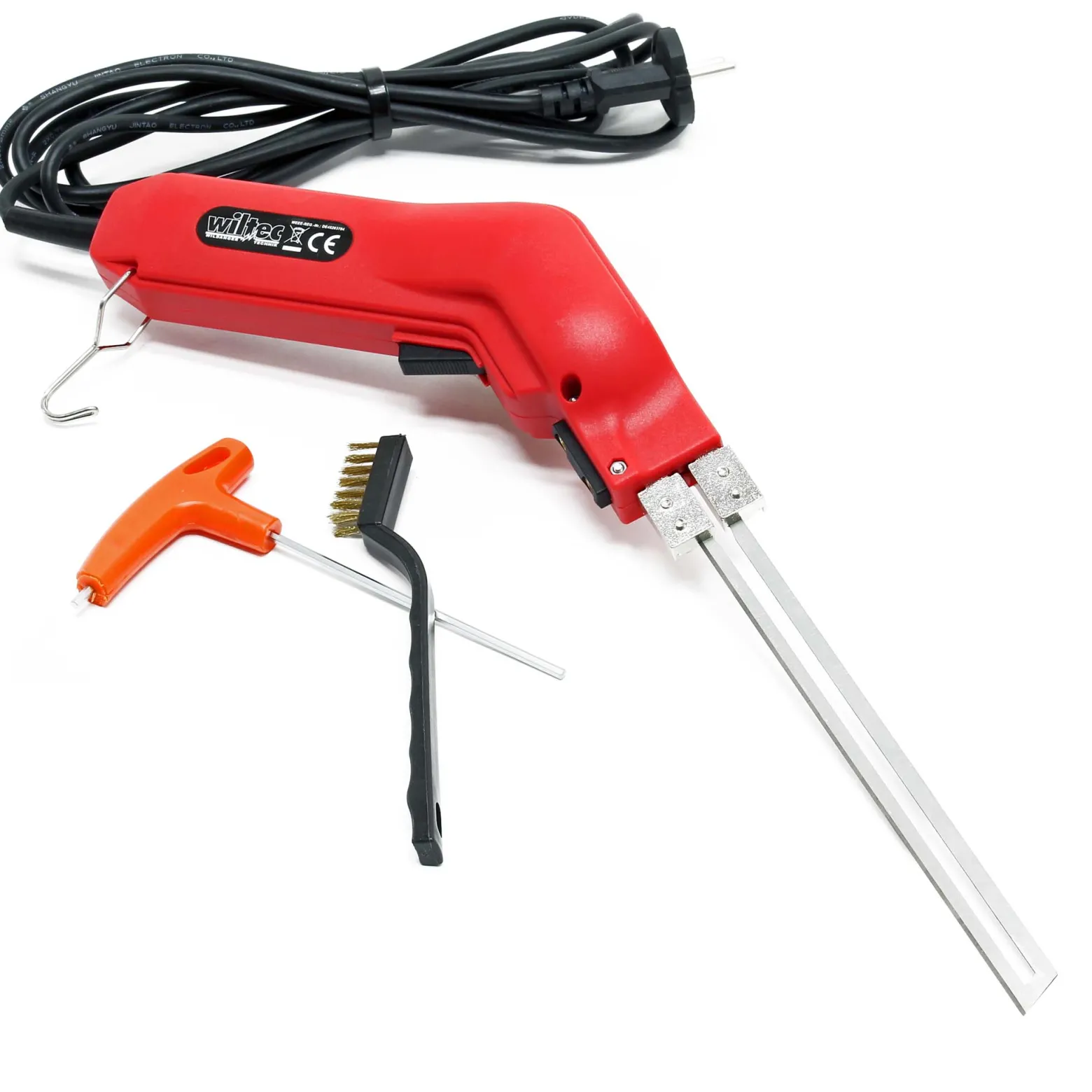 Wiltec Styroporschneider 200W, schnelles Aufheizen inkl. 200mm Klinge, für Styropor, Styrodur & Polystrol-Hartschaum Heißdrahtschneider bis 600°C