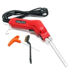 Wiltec Styroporschneider 200W, schnelles Aufheizen mit 4 Klingen 2x 200/150mm, für Styropor, Styrodur & Polystrol-Hartschaum Heißdrahtschneider bis 600°C