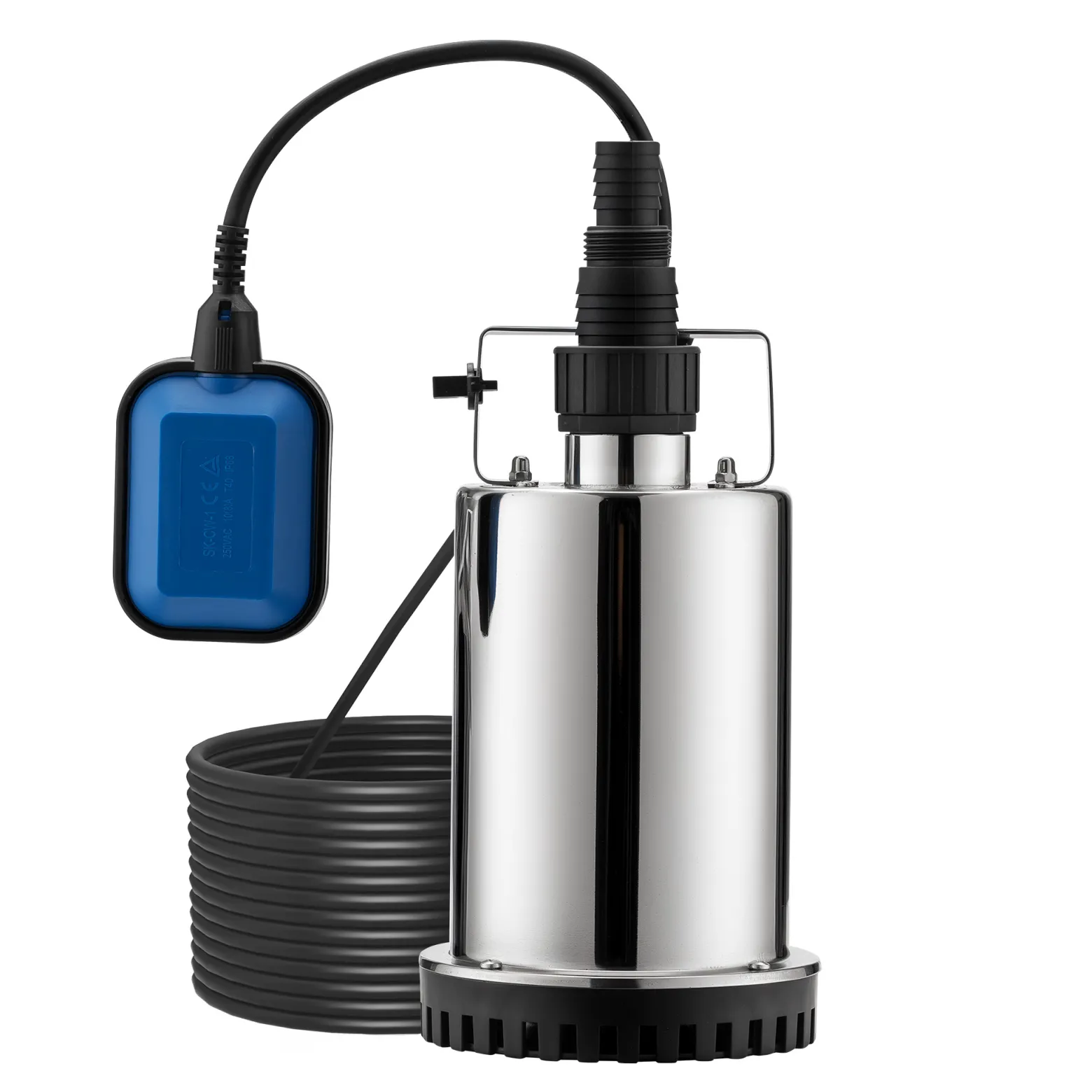 Wiltec Tauchpumpe bis 7500l/h, max. Förderhöhe 6,5m, Schmutzwasserpumpe 400W, Fremdkörper bis 5mm