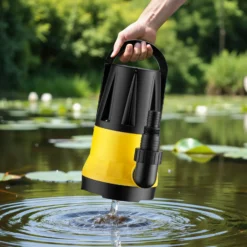 Wiltec Tauchpumpe mit Sensor 400 W, Tiefbrunnenpumpe mit 2 Modi, leistungsstarke Wasserpumpe 7300 l/h, Brunnenpumpe 7,5 m Förderhöhe & 7 m Tiefe