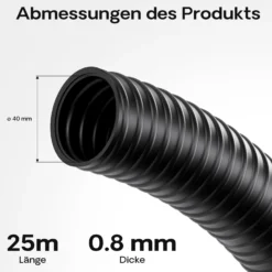 Wiltec Teichschlauch 25m Spiralschlauch 40mm (1 1/2