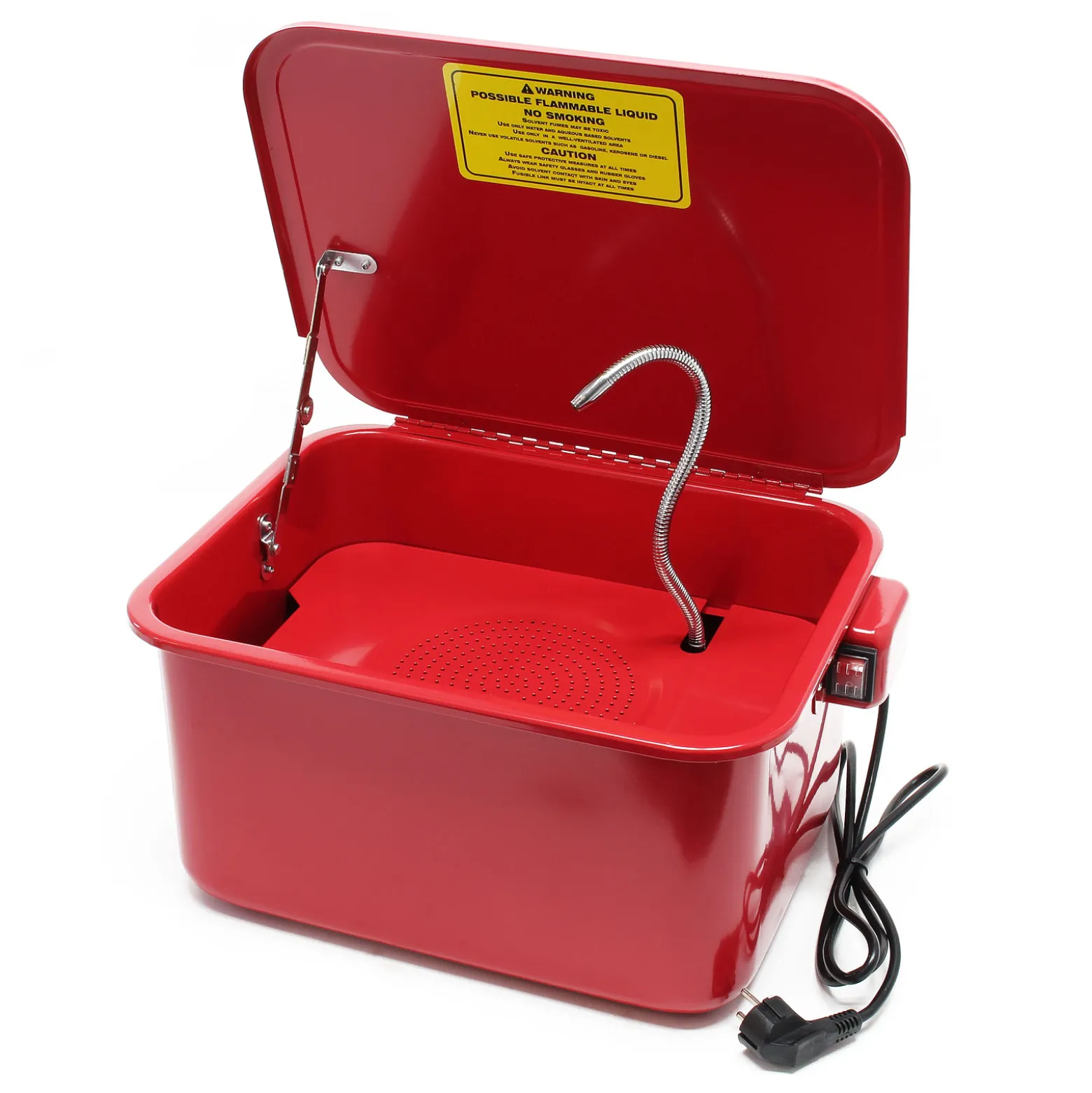 Wiltec Teilewaschgerät 13L aus Stahl 470x360x250mm Teilereiniger mit Pumpe inkl Kleinteilewanne Teilewaschbecken Teilewäscher Waschbecken