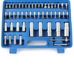 Wiltec 108-teiliger Steckschlüsselsatz Ratschenkasten mit 1/2" (12,5mm) und 1/4" (6,3 mm) Antrieb, Stecknüsse im Knarrenkasten, hochwertige Steckschlüssel für Werkstatt