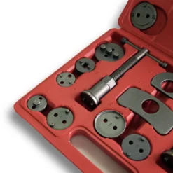 Wiltec 21-teiliges Bremskolbenrücksteller Set 330 x 260 x 55 mm, Bremskolbenrücksetzer Werkzeug, Bremskolben zurückstellen zum Bremsbelag Wechsel