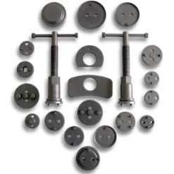 Wiltec 21-teiliges Bremskolbenrücksteller Set 330 x 260 x 55 mm, Bremskolbenrücksetzer Werkzeug, Bremskolben zurückstellen zum Bremsbelag Wechsel