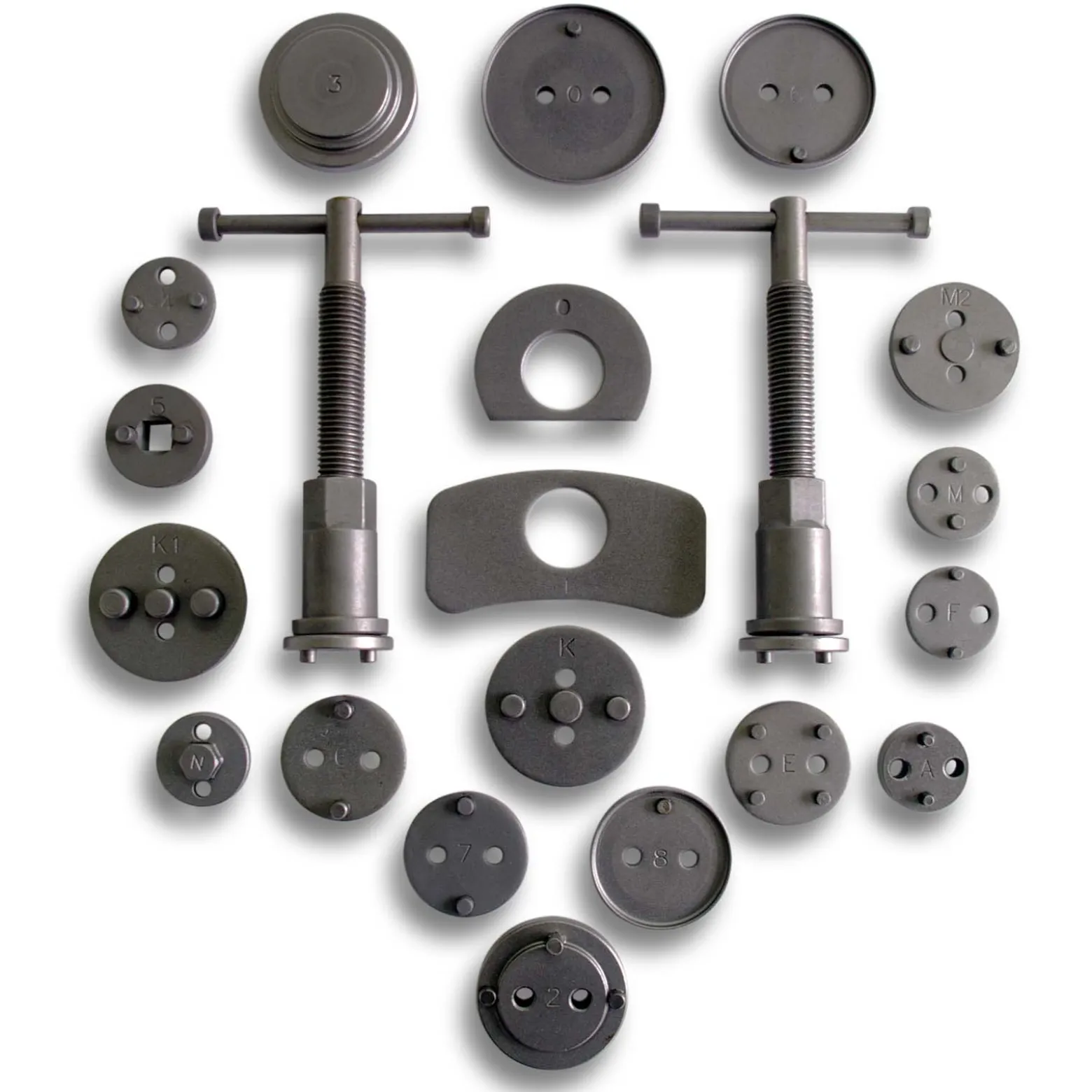 Wiltec 21-teiliges Bremskolbenrücksteller Set 330 x 260 x 55 mm, Bremskolbenrücksetzer Werkzeug, Bremskolben zurückstellen zum Bremsbelag Wechsel