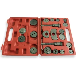 Wiltec 21-teiliges Bremskolbenrücksteller Set 330 x 260 x 55 mm, Bremskolbenrücksetzer Werkzeug, Bremskolben zurückstellen zum Bremsbelag Wechsel