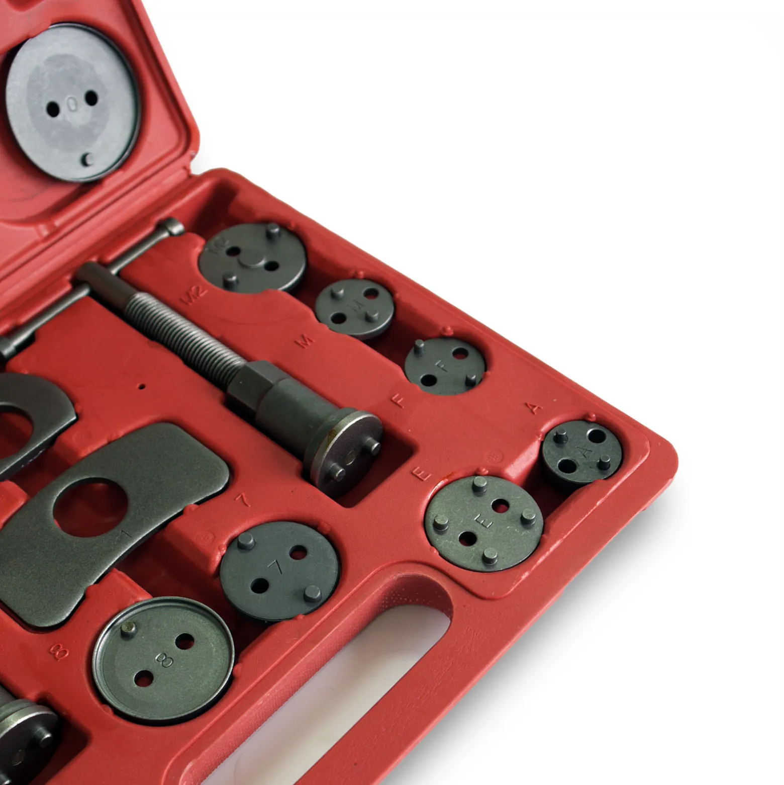 Wiltec 21-teiliges Bremskolbenrücksteller Set 330 x 260 x 55 mm, Bremskolbenrücksetzer Werkzeug, Bremskolben zurückstellen zum Bremsbelag Wechsel