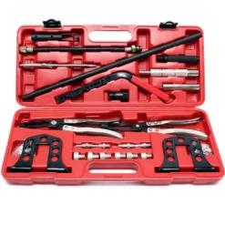 Wiltec 25 teiliges Druckluft Ventilfederspanner Ventilfeder Set, Federspanner für Ventilschaftdichtung, Montage und Demontage