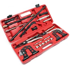 Wiltec 25 teiliges Druckluft Ventilfederspanner Ventilfeder Set, Federspanner für Ventilschaftdichtung, Montage und Demontage