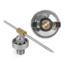 Wiltec 3 teiliges Ersatz Düsen Set 0,5 mm für HVLP Lackierpistole H2000 oder H2000P, Spritzpistole Sprühpistole Zubehör