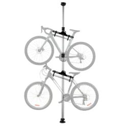 Wiltec Teleskop Fahrradhalter für 2 Räder je 20kg 160-340cm, Fahrradständer platzsparend, Hängesystem verstellbar mit 360° Haltearmen