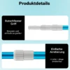 Wiltec Teleskopstange zur Poolreinigung ausfahrbar 120-360 cm Teleskopstiel passend für Bodenbürsten & Kescher