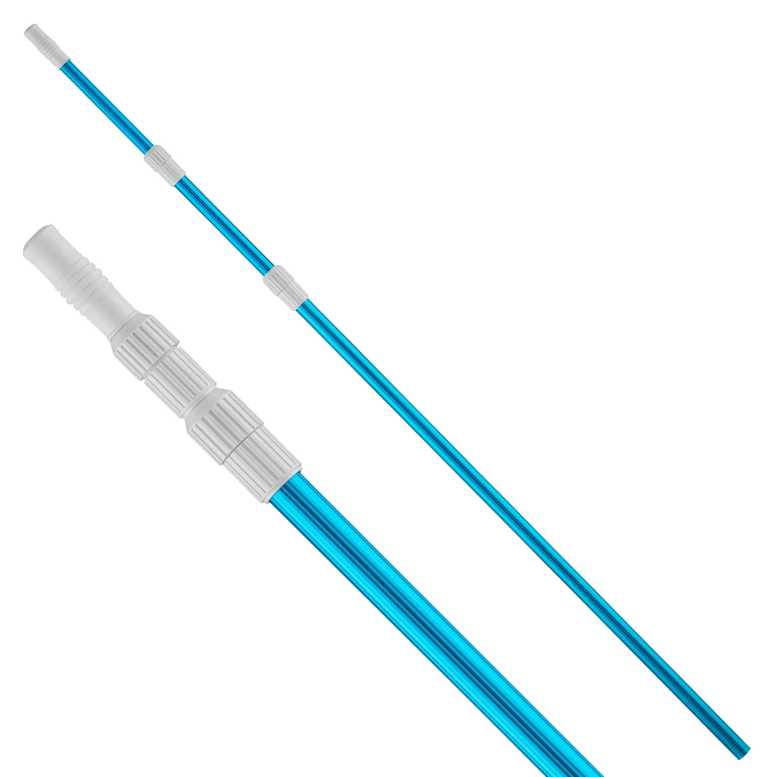 Wiltec Teleskopstange zur Poolreinigung ausfahrbar 120-360 cm Teleskopstiel passend für Bodenbürsten & Kescher