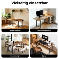 Wiltec Tischbeine aus lackiertem Stahl 2er Set 60x72cm Vierkantrohre pulverbeschichtet Tischkufen Tischgestell Tischuntergestell