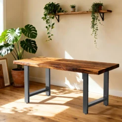 Wiltec Tischbeine aus lackiertem Stahl 2er Set 60x72cm Vierkantrohre pulverbeschichtet Tischkufen Tischgestell Tischuntergestell