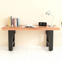 Wiltec Tischbeine aus Stahl 2er Set 100x72cm Vierkantrohre in schwarz pulverbeschichtet Tischkufen Tischgestell Tischuntergestell