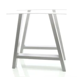 Wiltec Tischbeine 2er Set aus Stahl 70x72cm Grau in A-Form Industrial Vierkantrohr Tischkufen Tischgestell Tischuntergestell Möbelkufen