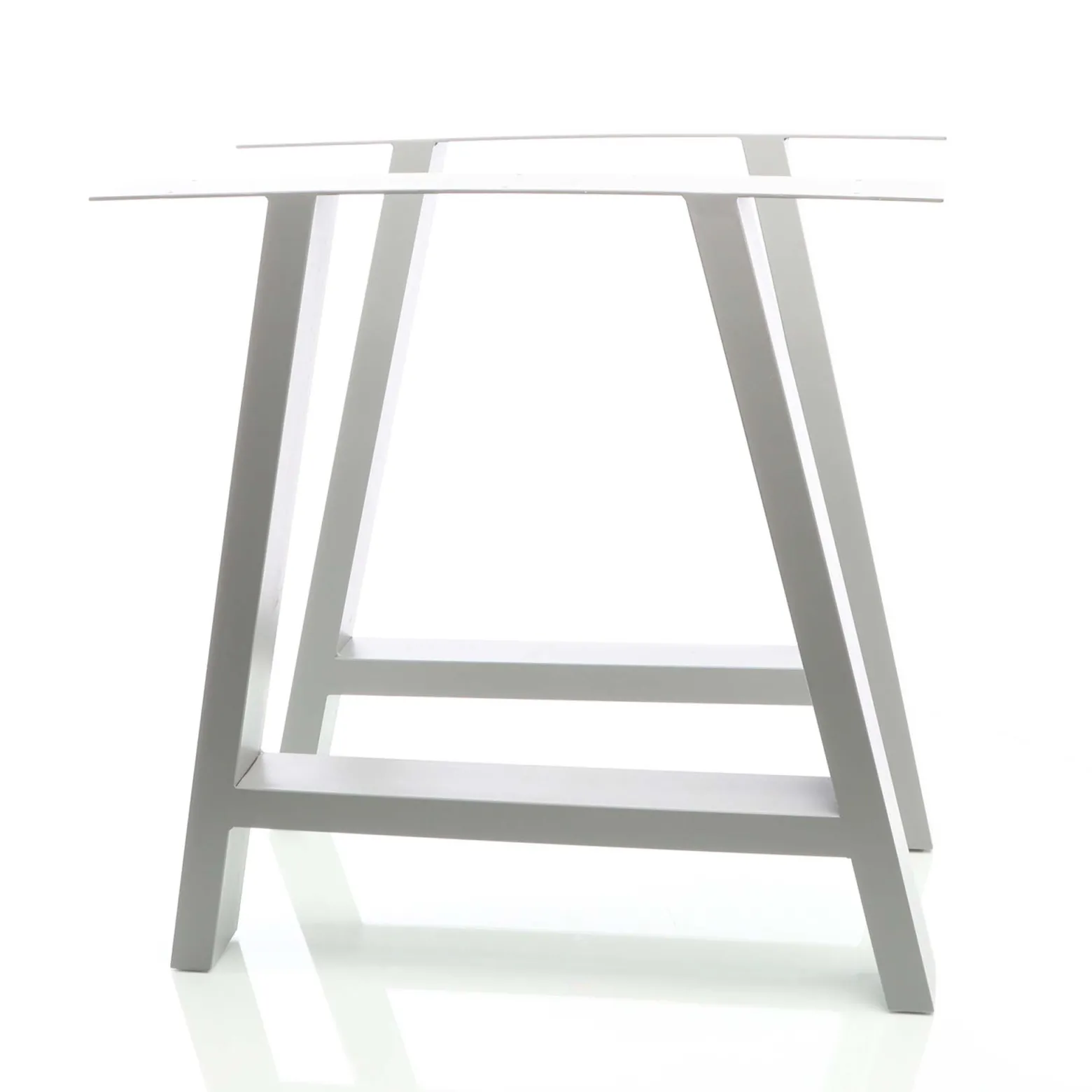 Wiltec Tischbeine 2er Set aus Stahl 70x72cm Grau in A-Form Industrial Vierkantrohr Tischkufen Tischgestell Tischuntergestell Möbelkufen