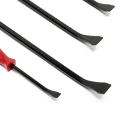 Wiltec 4tlg Brecheisen Set wärmebehandelt mit PVC-Griff Stemmeisen 20cm 30cm 45cm 60cm Brechstange Satz mit Nageleisen Montiereisen