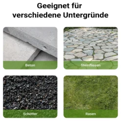Wiltec Torrolle bis 275 kg Traglast, Torlaufrolle mit 360° Gummirad, Schiebetorrolle aus pulverbeschichtetem Stahl, Lenkrolle für Schiebetor und Gartentor