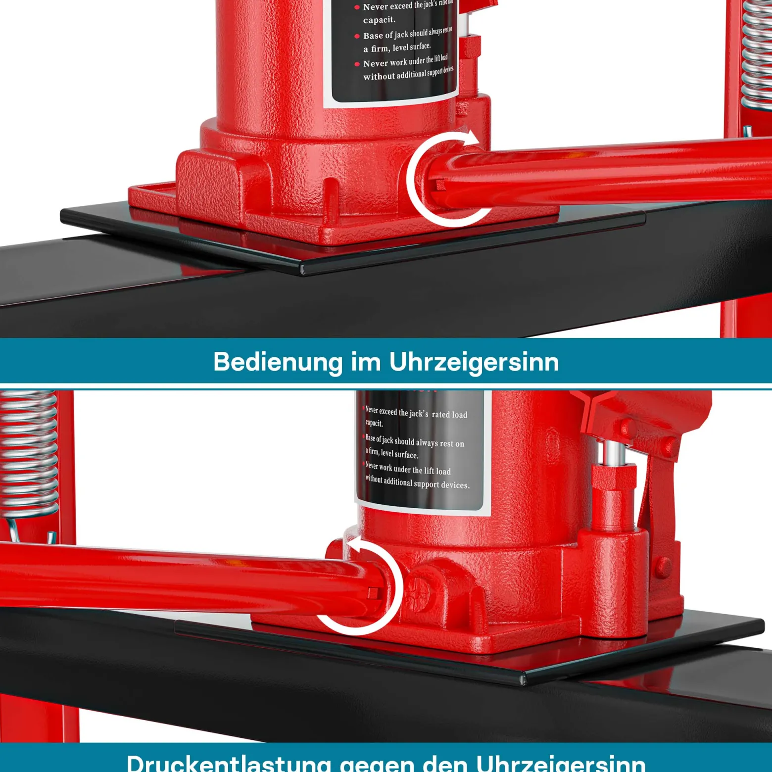 Wiltec 12T Profi Werkstattpresse 410 mm, Hydraulikpresse aus Stahl, Rahmenpresse mit 670 mm Hubhöhe, Lagerpresse zum Pressen, Stempeln und Umformen
