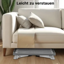 Wiltec Tritthocker klappbar Trittleiter mit 1 Stufe aus Aluminium Camping Klapptritt bis 220 kg mit rutschfester Oberfläche Hocker faltbar Leiter