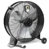 Wiltec Trommelventilator 60 cm 180 W Bodenventilator mit Kabel und Räder, 3 Geschwindigkeitsstufen, Windmaschine