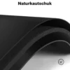 Wiltec Türschwellenrampe bis 50 t, Rollstuhlrampe aus rutschfestem Gummi 900 x 200 x 40 mm, Bordsteinrampe kürzbar für Rollstuhl & Rollator, Rampe für Türen und Badezimmer