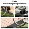Wiltec Türschwellenrampe bis 50 t, Rollstuhlrampe aus rutschfestem Gummi 900 x 250 x 45 mm, Bordsteinrampe kürzbar für Rollstuhl & Rollator, Rampe für Türen und Badezimmer