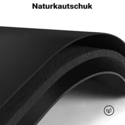 Wiltec Türschwellenrampe bis 50 t, Rollstuhlrampe aus rutschfestem Gummi 900 x 250 x 45 mm, Bordsteinrampe kürzbar für Rollstuhl & Rollator, Rampe für Türen und Badezimmer