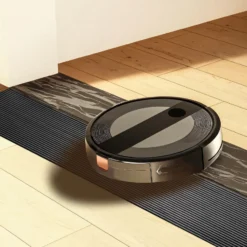 Wiltec Türschwellenrampe bis 50 t, Rollstuhlrampe aus rutschfestem Gummi 900 x 250 x 45 mm, Bordsteinrampe kürzbar für Rollstuhl & Rollator, Rampe für Türen und Badezimmer
