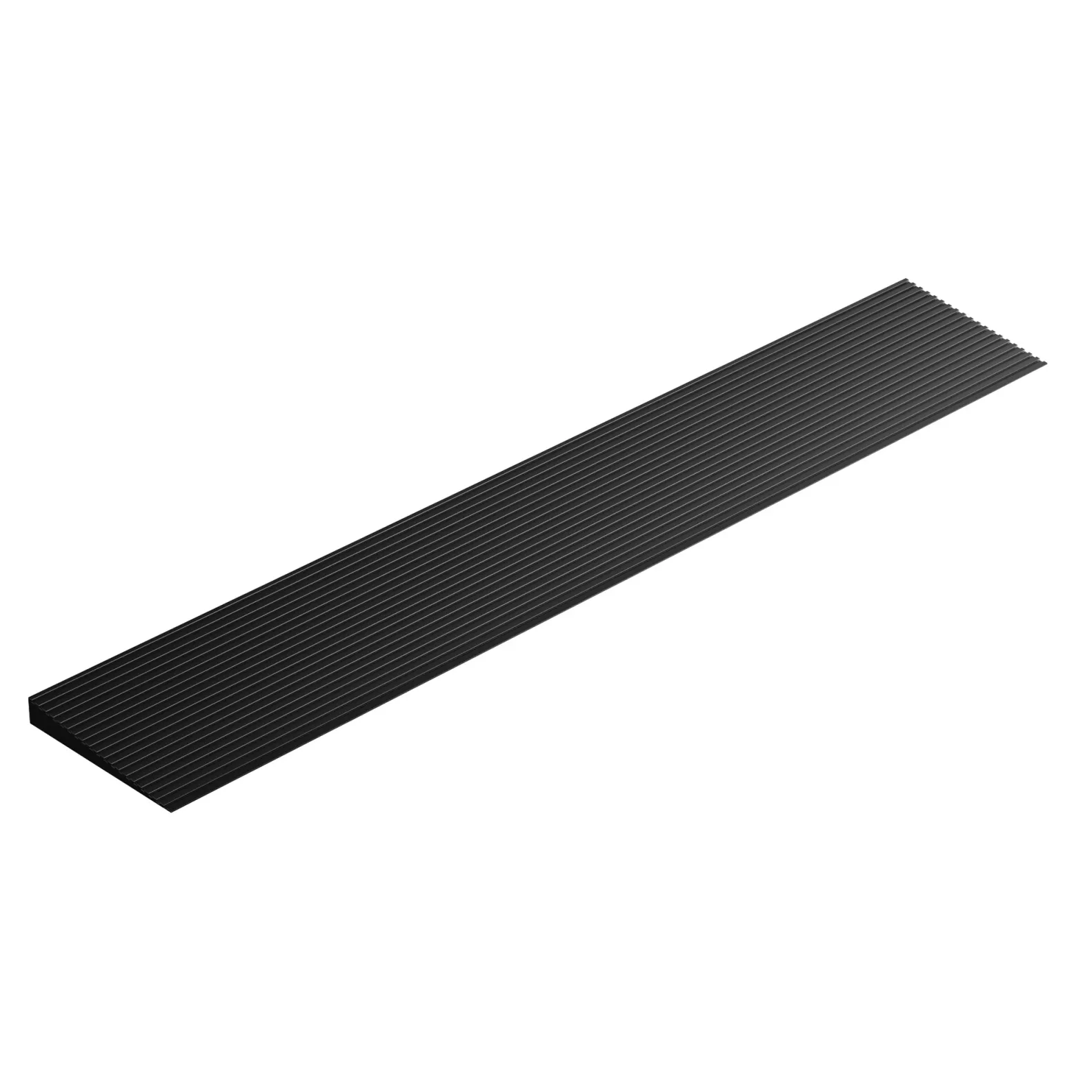 Wiltec Türschwellenrampe 900x150x20 mm für Rollstuhl & Rollator, schwarz, Rollstuhlrampe aus Vollgummi, rutschfeste Oberfläche, Bordsteinrampe kürzbar