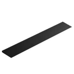 Wiltec Türschwellenrampe 900x140x15 mm für Rollstuhl & Rollator, schwarz, Rollstuhlrampe aus Vollgummi, rutschfeste Oberfläche, Bordsteinrampe kürzbar