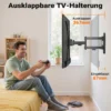 Wiltec TV Halterung 13"–55", TV Wandhalterung schwenkbar bis 25 kg, platzsparende Fernsehhalterung, Fernseher Wandbefestigung einfache Installation