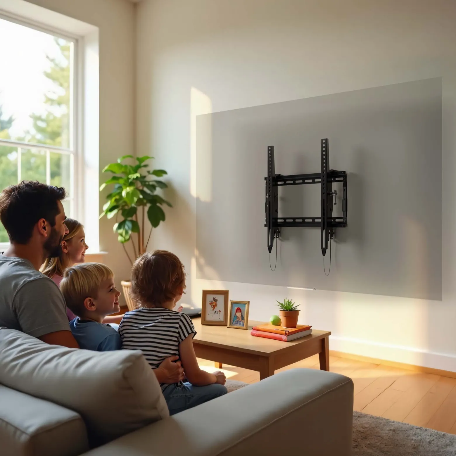 Wiltec TV Halterung 32"–70", TV Wandhalterung schwenkbar bis 70 kg, platzsparende Fernsehhalterung, Fernseher Wandbefestigung einfache Installation