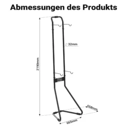 Wiltec Universal Fahrradständer für 2 Fahrräder 66,5 x 55,8 x 219 cm, Fahrradhalter freistehend, höhenverstellbarer Fahrrad Abstellständer
