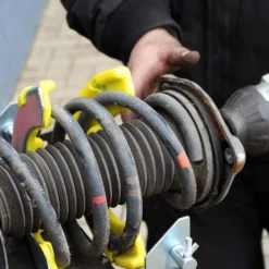 Wiltec Universal Federspanner Set für MacPherson Federbeine, Spannkraft ca. 1000 kg, Feder Montage für viele Automarken, Tuning Satz