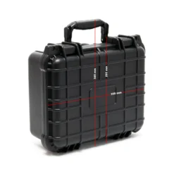 Wiltec Universalkoffer 35x29,5x15 cm schwarz, Schutzkoffer wasserdicht mit Druckausgleichsventil & anpassbaren Schaumstoffmatten
