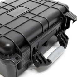 Wiltec Universalkoffer 40,6x33x17,4 cm schwarz, Schutzkoffer Wasserdicht mit Druckausgleichsventil & anpassbaren Schaumstoffmatten