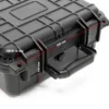 Wiltec Universalkoffer 27x24,6x12,4 cm schwarz, Schutzkoffer wasserdicht mit Druckausgleichsventil & anpassbaren Schaumstoffmatten