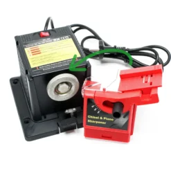Wiltec Universal Schleifmaschine 65 W, Schärfmaschine für Messer, Schere und Bohrer, Werkzeug u. a. zum Messer schleifen und Stemmeisen schärfen
