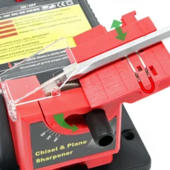 Wiltec Universal Schleifmaschine 65 W, Schärfmaschine für Messer, Schere und Bohrer, Werkzeug u. a. zum Messer schleifen und Stemmeisen schärfen