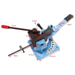 Wiltec Universal Winkelbieger bis 18 mm Stärke und 20 mm Höhe, Biegemaschine Biegegerät mit Skala und Anschlag, Winkelbiegemaschine manuell